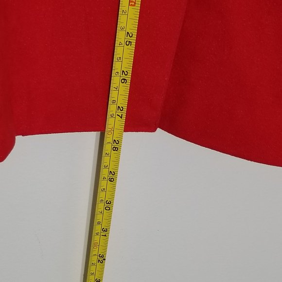 Vintage Faux Red Suede Blazer Princess Diana Gold Retro Buttons Classic 90's - Picture 7 of 9